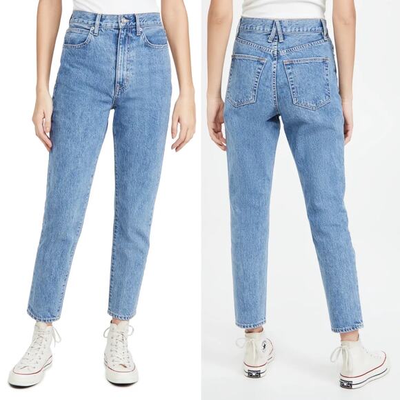 SLVRLAKE Beatnik Ankle Jeans in Pacific Wash Size 25 Blue High Rise Mom Jeans - Picture 2 of 16